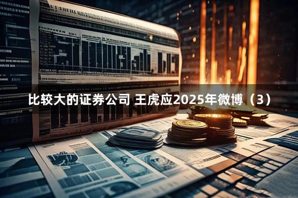 比较大的证券公司 王虎应2025年微博（3）